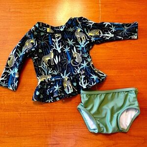 Ruffle Butts Safari Infant Swimsuit